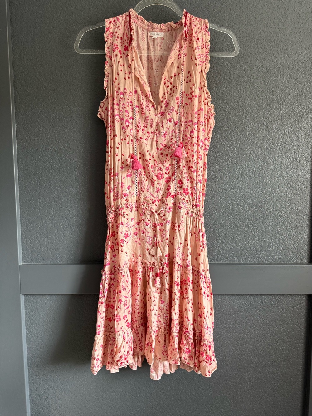 POUPETTE ST BARTH • Mini Clara dress pink floral - Size small sleeveless - Picture 5 of 9
